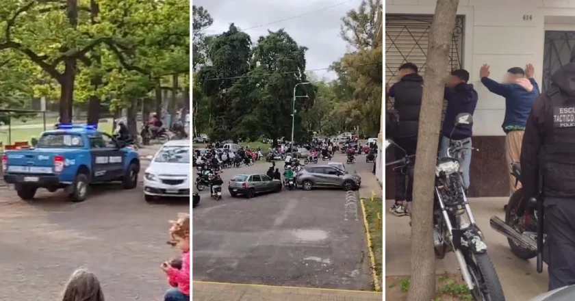 Escándalo en el Bosque de La Plata por una banda de motoqueros que causó disturbios