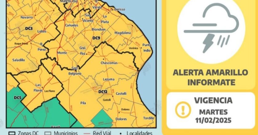 Alerta meteorológica: tormentas fuertes para mañana