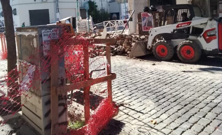 Avanza la obra en las veredas del centro