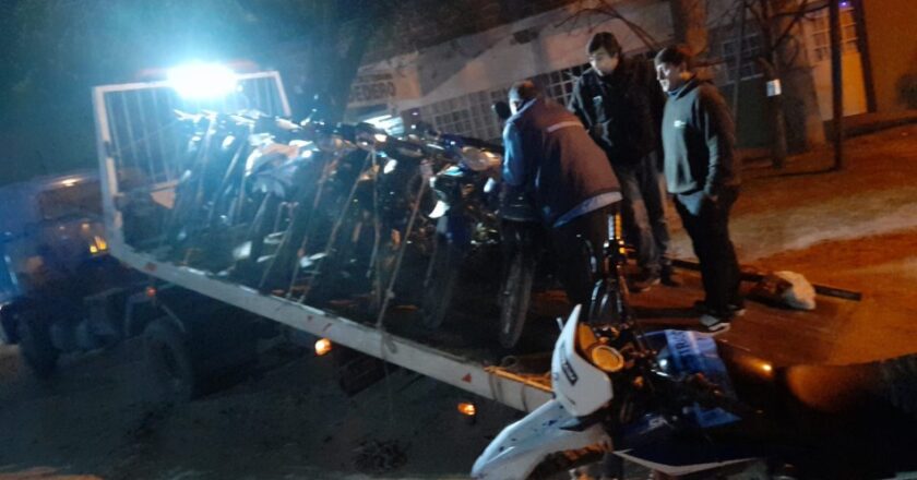 Berisso: Nueve Motos Secuestradas en Operativo de Control en la 66