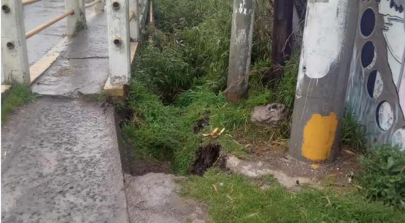Preocupación por socavón en el puente de la 66
