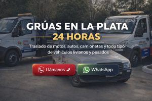 GRÚAS EN LA PLATA · RESPUESTA REAL 24 HORAS